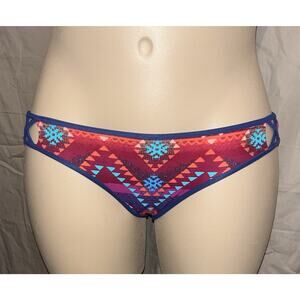 ARIZONA JEANS Multi-Colored Hipster Bikini Bottom; Size M. See Pics